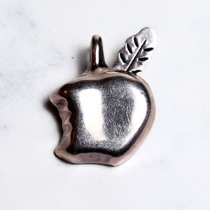 Taxco Mexico Sterling Silver Apple Brooch/Pendant TR-38